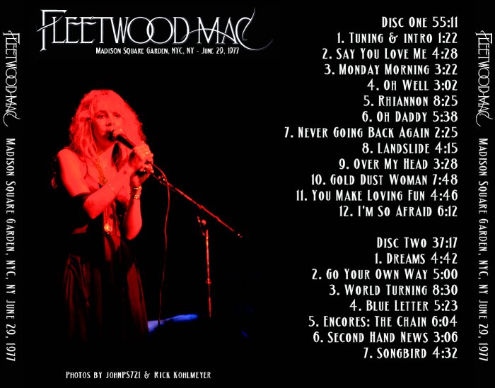 Fleetwood Mac MSG NYC 1977-06-29-rear