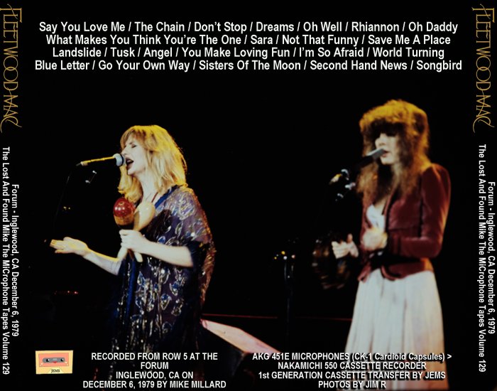 Fleetwood Mac 1979 Forum REAR