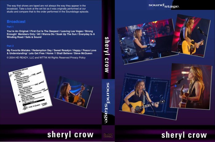 sheryl soundstage dvd